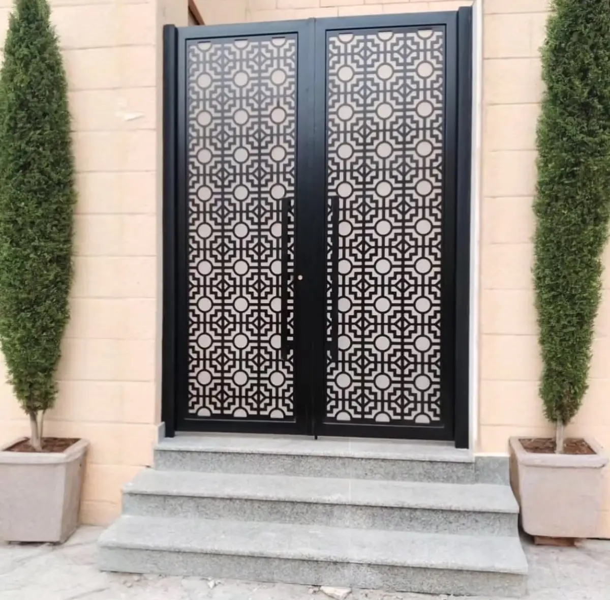 Steel CNC Door And Railing 05 - Kuwait